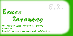 bence korompay business card